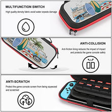 Load image into Gallery viewer, MUTAY Carrying Case for Nintendo Switch Surfboard Portable Protective Case for Switch Lite Switch Accessories Bundle Portable Travel Bag with 20 Game Storage Compatible
