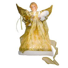 Load image into Gallery viewer, Kurt Adler UL 10-Light 12-Inch Gold Dress Angel Treetop
