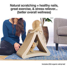 Load image into Gallery viewer, PetFusion 3-Sided Vertical Cat Scratching Post (Standard Size, Warm Gray). [Multiple Scratching Angles to Match Your Cat's Preference]
