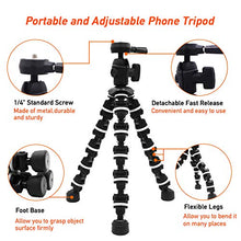 Load image into Gallery viewer, Phone Tripod, Linkcool Octopus Phone Tripod Portable and Adjustable Tripod Stand Holder with Universal Clip and Bluetooth Remote Compatible with Most Smartphones, GoPros, and Digital Cameras
