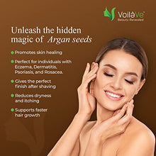 Load image into Gallery viewer, VoilaVe USDA and ECOCERT Pure Organic Moroccan Argan Oil for Skin, Nails &amp; Hair Growth, Anti-Aging Face Moisturizer, Cold Pressed, Hair Moisturizer, Rich in Vitamin E &amp; Carotenes, 4 fl oz
