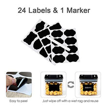 Load image into Gallery viewer, Airtight Food Storage Containers, Vtopmart 7 Pieces BPA Free Plastic Cereal Containers with Easy Lock Lids, for Kitchen Pantry Organization and Storage, Include 24 Labels,Black

