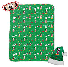 Load image into Gallery viewer, Jay Franco Disney Mickey Mouse 3 Piece Holiday Set - Kids Christmas Bedding, Super Soft Sherpa Throw Blanket &amp; Eye Mask with Bonus Santa Hat (Official Disney Product)

