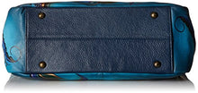 Load image into Gallery viewer, Anna by Anuschka womens Anna Anuschka, Handpainted Medium Bag, Denim Paisley Floral Shoulder Bag Genuine Leather, Denim Paisley Floral, One Size US
