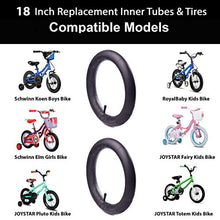 Load image into Gallery viewer, AR-PRO 18" x 1.75/1.95/2.125 Bike Replacement Inner Tubes with Schrader Valve 32mm for Road/Mountain Bikes with Tire Size of 18 Inch and 1.95 Wide (2 Inner Tubes)
