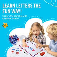 Load image into Gallery viewer, Inspired Thinkers Magnetic Letters - 240-Piece Alphabet Magnets for Kids w/ Foam Uppercase &amp; Lowercase Letters, Double-Sided Dry Erase White Board - Classroom Supplies
