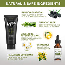 Load image into Gallery viewer, Blackhead Peel Off Face Mask, SHVYOG 3-in-1 Blackhead Remover Charcoal Mask with Brush &amp; Tea Tree Serum, Purifying &amp; Deep Cleansing Black Mask for Blackheads, Dirt, Acne, Pores Shrinking (100g+30ml)
