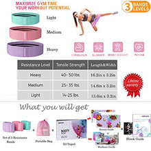 Load image into Gallery viewer, Hurdilen Resistance Bands Loop Exercise Bands - Workout Bands Hip Bands Wide Resistance Bands Hip Resistance Band for Legs and Butt - Activate Glutes and Thighs
