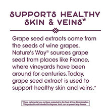 Load image into Gallery viewer, Nature's Way Premium Extract Standardized Grape Seed 95% Polyphenols, 100 mg per serving, 60 Capsules
