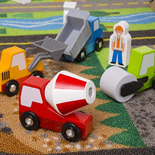 Load image into Gallery viewer, Melissa &amp; Doug Deluxe Activity Road Rug Play Set with 49 Wooden Vehicles and Play Pieces
