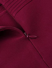 Load image into Gallery viewer, UONBOX Women's Strappy Sleeveless Bottom Slitted Plain Party Bodycon Bandage Dress Wine S
