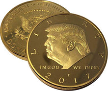 Load image into Gallery viewer, Donald Trump Gold Coin, Gold Plated Collectable Coin and Case Included, 45th President, Certificate of Authenticity Official

