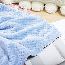 Load image into Gallery viewer, Exclusivo Mezcla Waffle Textured Soft Fleece Blanket, Large Throw Blanket(Mint Green, 50 x 70 inches)- Cozy, Warm and Lightweight
