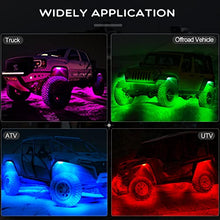 Load image into Gallery viewer, DR.CAR RGB LED Rock Lights, 4 Pods Multicolor Neon LED Light Kit with APP &amp; Remote Control, 65 Scene Options, Music Sync, Timing, Exterior Car Lights Fit for Truk/ATV/UTV/Off-Road Vehicle, IP68
