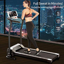 Load image into Gallery viewer, FUNMILY Electric Folding Treadmill for Home Workout, Ultra-Quiet &amp; Shock-Absorbant, Portable Exercise Running Machine for Small Spaces with 12 Programs &amp; LCD Screen (Black)
