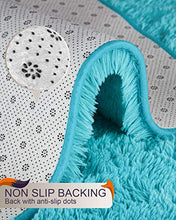 Load image into Gallery viewer, Foxmas Ultra Soft Fluffy Area Rugs for Bedroom Kids Room Plush Shaggy Nursery Rug Furry Throw Carpets for Boys Girls, College Dorm Fuzzy Rugs Living Room Home Decorate Rug, 3ft x 5ft, Turquoise Blue
