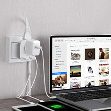 Load image into Gallery viewer, [2-Pack] European Travel Plug Adapter, VINTAR International Power Adaptor with 2 USB Ports,2 American Outlets- 4 in 1 Outlet Adapter,Travel Essentials to Italy,Greece,Israel,France, Spain (Type C)
