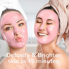 Load image into Gallery viewer, Rose Clay Facial Mask, with Kaolin Pink Clay, Niacinamide, Collagen, Hyaluronic Acid Moisturizing. Pores Minimizers, Blackhead Remover, 4.23 Oz
