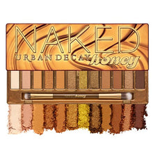 Load image into Gallery viewer, Urban Decay Naked Honey Eyeshadow Palette, 12 Golden Neutral Shades - Ultra-Blendable, Rich Colors with Velvety Texture - Set Includes Mirror &amp; Double-Ended Makeup Brush
