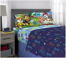 Load image into Gallery viewer, Paw Patrol Full Sheet Set with Reversible Pillowcase, 4 Piece for Standard Full Size Bed, Blue
