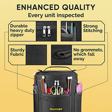 Load image into Gallery viewer, Knitting Bag Yarn Storage - Best Durable Canvas Yarn Bag - Yarn Organizer Crochet Bag with Knitting Accessories Case
