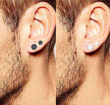 Load image into Gallery viewer, Tiny Dot Stud Earrings Disc Stainless Steel Earings Everyday Wear Silver and Black

