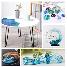 Load image into Gallery viewer, Epoxy-Resin-Crystal-Clear-Kit for Art, Jewelry, Crafts，Coating- 16 OZ Including 8OZ Resin and 8OZ Hardener | Bonus 4 pcs Measuring Cups, 3pcs Sticks, 1 Pair Rubber Gloves by PUDUO
