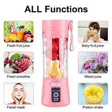Load image into Gallery viewer, Portable Blender, Smoothies Personal Blender Mini Shakes Juicer Cup USB Rechargeable
