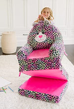 Load image into Gallery viewer, Soft Landing Amazon Exclusive Elite Seats | Compressed Premium Character Sofa Seat &amp; Transformable Fold-Out Lounger with Carrying Handle – Leopard

