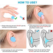 Load image into Gallery viewer, Reusable Silicone Ear Plugs, Waterproof Noise Cancelling Ear Plugs for Sleeping, Shooting, Airplanes, Concerts, Mowing, 22dB Highest NRR
