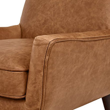 Load image into Gallery viewer, Amazon Brand – Rivet Jamie Leather Mid-Century Modern Low Arm Accent Chair, 31"W, Cognac
