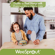 Load image into Gallery viewer, WeeSprout Suction Plates with Lids for Babies &amp; Toddlers | 100% Silicone | Plates Stay Put with Suction Feature | Divided Design | Microwave &amp; Dishwasher Safe | 3 Pack
