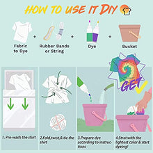 Load image into Gallery viewer, DIY Tie Dye Kits, Emooqi 32 Colours All-in-1 Tie Dye Set contain 32 Bag Pigments, Rubber Bands, Gloves, sealed bag，Apron and Table Covers for Craft Arts Fabric Textile Party DIY Handmade Project
