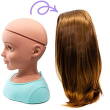 Load image into Gallery viewer, I'm A Stylist Styling Head Deluxe Lucy - Doll Mannequin Head, Interchangeable Wig, Synthetic Fiber Brown Hair Includes Magnetic Lashes, Hair Accessories, Earrings &amp; Face Gems for Kids 8+ Years - 13"
