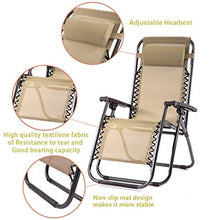 Load image into Gallery viewer, New Zero Gravity Chairs Case of 2 Lounge Patio Chairs Outdoor Yard Beach
