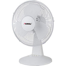 Load image into Gallery viewer, Lorell 12" Oscillating Desk Fan, Light Gray
