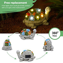 Load image into Gallery viewer, Nacome Solar Garden Statue Turtle Figurine with Succulent and 7 LED Lights - Outdoor Lawn Decor Garden Tortoise Statue for Patio, Balcony, Yard, Lawn Ornament - Unique Housewarming(Turtle)
