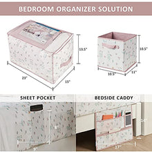 Load image into Gallery viewer, Comfort Spaces Dorm Room Comforter Set - College Essentials, Complete Dormitory Bedroom Pack And Sheet with 2 Side Pockets, Queen Kamila Floral Blush 17 Piece

