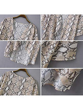 Load image into Gallery viewer, Women's Snake Print Tops Kimono Cover Ups Shirts Summer Chiffon Beach Boho Sheer Cardigan S
