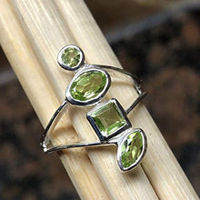 Load image into Gallery viewer, Genuine 2ct Green Peridot 925 Solid Sterling Silver Stackable Ring Size 6, 7
