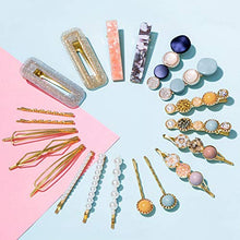Load image into Gallery viewer, 20 Pcs Macaron Hair Clips for Women Fashion Korean Style Acrylic Pearl Hair Clips Gifts for Women Girls Hair Barettes Hairpins Hair Accessories For Women Party Wedding
