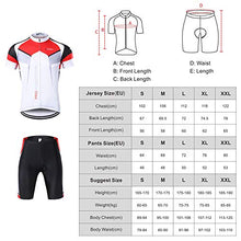 Load image into Gallery viewer, Lixada Men's Cycling Jersey Set Bicycle Short Sleeve Set Quick-Dry Breathable Shirt+3D Cushion Shorts Padded Pants
