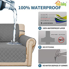 Load image into Gallery viewer, Easy-Going Sofa Slipcover Waterproof Couch Cover Non-Slip Sofa Cover for 3 Cushion Couch Seamless Whole Piece Fabric Furniture Protector for Pets Kids Children Dog Cat(Sofa, Gray)
