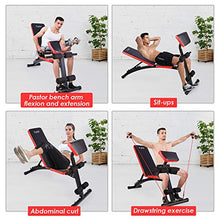 Load image into Gallery viewer, TUSY Adjustable Weight Bench for Full Body Workout Multi-Purpose Utility Weight Bench Flat Bench Press for Home and Gym
