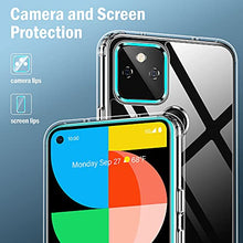 Load image into Gallery viewer, USLAI Google Pixel 5a 5G Clear Case - [Non-Yellowing] [4X Shock Absorption] Hard PC + Flexible TPU Bumper Slim Protective Phone Case for Google Pixel 5a 5G, 6.34 Inch - Crystal Clear
