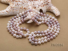 Load image into Gallery viewer, JYX AA + Pearl Long Necklace Classical 8-9mm Multi Color Natural Freshwater Cultured Pearl Sweater Necklace 47"
