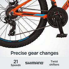 Load image into Gallery viewer, Schwinn High Timber ALX Youth/Adult Mountain Bike, Aluminum Frame and Disc Brakes, 24-Inch Wheels, 21-Speed, Orange
