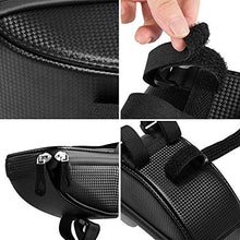 Load image into Gallery viewer, Bike Frame Bag,eletecpro Bike Phone Front Bag Bicycle Phone Mount Bag Waterproof Handlebar Bike Phone Case Holder Sensitive Touch Screen (Black)
