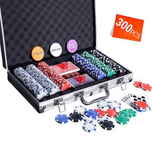 Load image into Gallery viewer, Homwom Casino Poker Chip Set - 300PCS Poker Chips with Aluminum Case, 11.5 Gram Chips for Texas Holdem Blackjack Gambling
