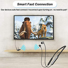 Load image into Gallery viewer, Friencity Wireless Headphones Earbuds for TV Watching with Bluetooth Transmitter 164ft Range, Neckband TV Headset Hearing Set for Seniors, Digital Optical RCA, 3.5mm Aux, Plug n Play, No Audio Delay
